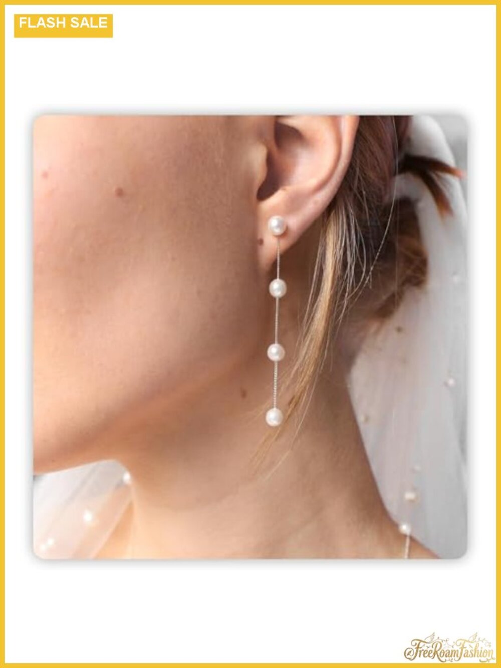 Sterling Silver Pearl Dangle Earrings Hypoallergenic Wedding Gift
